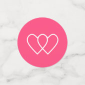 Flamingo's, harten, pioenroos bloemen & laurier br confetti (Kleine voorkant)