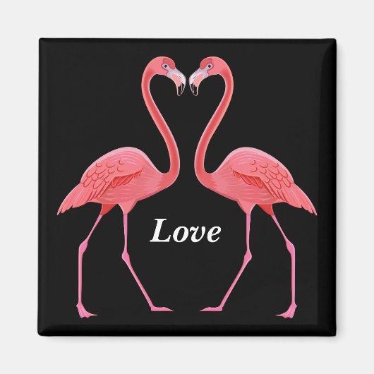 Flamingos Heart Shape Magneet (Voorkant)