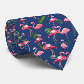 Flamingo's Hebben Patroon 2 Stropdas (Opgerold)