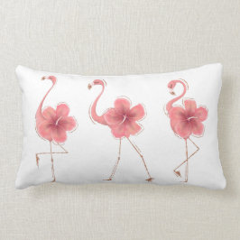 Flamingo's & Hibiscus Kussen
