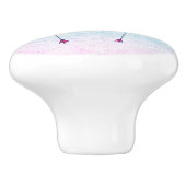 Flamingo's houden van Abstracte gestileerde waterg Keramische Knop (Zijkant)