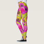 Flamingo's in bloemenachtergrond leggings (Links)