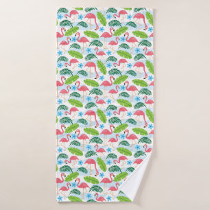 Flamingos in de paradijsdoek badhanddoek