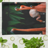 Flamingos in de paradijse keuken theedoek (Gevouwen)