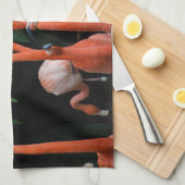Flamingos in de paradijse keuken theedoek (Quarter Fold)