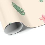 Flamingos in de zomer cadeaupapier (Rol Hoek)