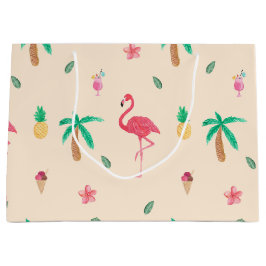 Flamingos in de zomer large cadeautasje