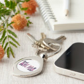 Flamingos in einer Traumwelt - best Mom ever Sleutelhanger (Zijkant)