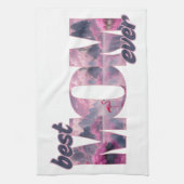 Flamingos in einer Traumwelt - best Mom ever Theedoek (Verticaal)