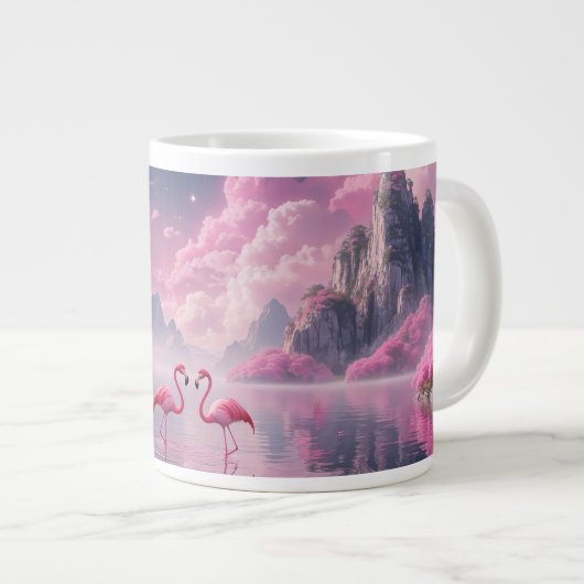 Flamingos in einer Traumwelt Grote Koffiekop (Voorkant rechts)