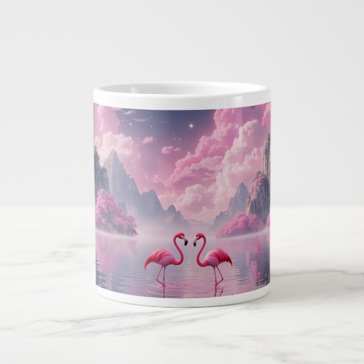 Flamingos in einer Traumwelt Grote Koffiekop (Voorkant)