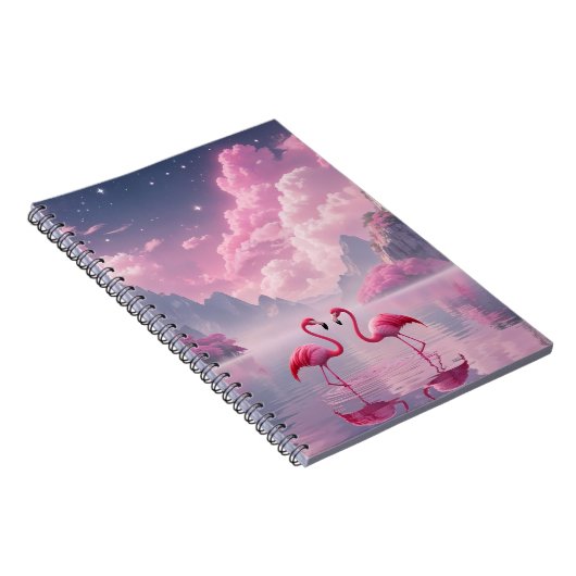 Flamingos in einer Traumwelt Notitieboek (Rechterzijde)