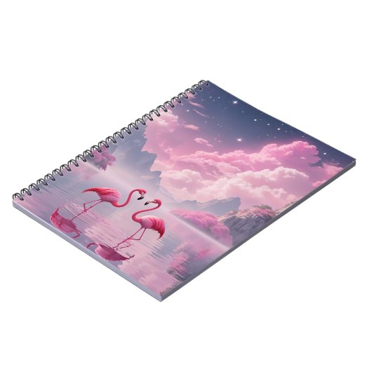 Flamingos in einer Traumwelt Notitieboek (Linkerzijde)