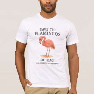 Flamingo's in Irak redden – Bescherming van de nat T-shirt