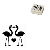 "Flamingo's in liefde" Rubberen stempel (Gestempeld)