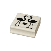 "Flamingo's in liefde" Rubberen stempel (Stempel)