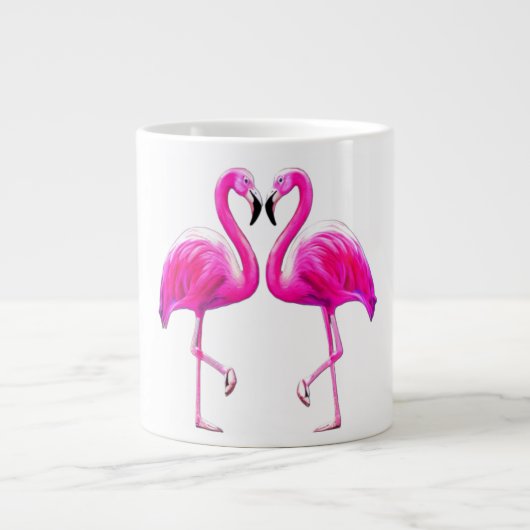 Flamingos in Love Grote Koffiekop (Voorkant)
