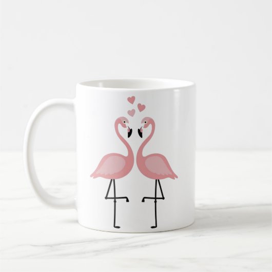 Flamingo's in love koffiemok (Links)