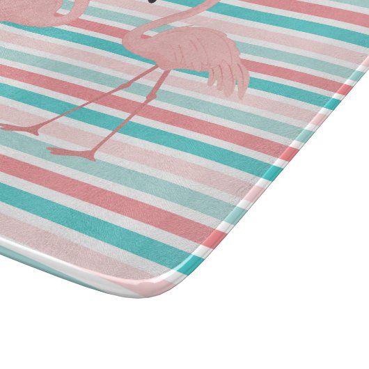 Flamingos in Love Personalized Snijplank (Hoek)