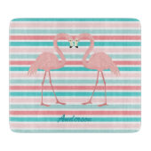 Flamingos in Love Personalized Snijplank (Voorkant)