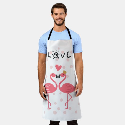 Flamingos in Love Schort (Gedragen)