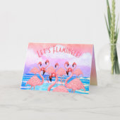 Flamingo's in Parade Kaart (Voorkant)