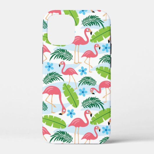 Flamingos in paradijs Hoesje-Mate iPhone Case (Achterkant)