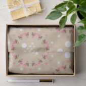 Flamingos in Seashells Beach Kerstmis Tissuepapier (Geschenk)