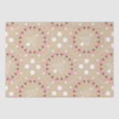 Flamingos in Seashells Beach Kerstmis Tissuepapier (Voorkant)