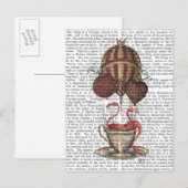 Flamingos in Teacup Briefkaart (Voorkant / Achterkant)