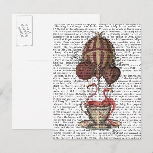 Flamingos in Teacup Briefkaart (Voorkant / Achterkant)