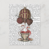 Flamingos in Teacup Briefkaart (Voorkant)