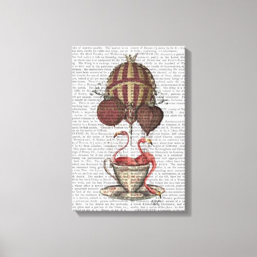 Flamingos in Teacup Canvas Afdruk (Voorkant)