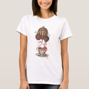 Flamingos in Teacup T-shirt