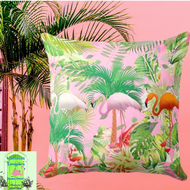Flamingo's in Tropical Scene Sierkussen (Creator heeft geüpload)