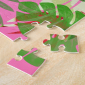 Flamingo's in tropische scène legpuzzel (Zijkant)