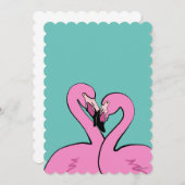 Flamingos Invitation Kaart (Voorkant / Achterkant)