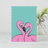 Flamingos Invitation Kaart (Staand voorkant)
