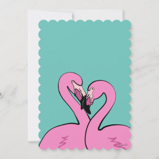 Flamingos Invitation Kaart