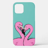 Flamingos iPhone 12 Hoesje (Achterkant)