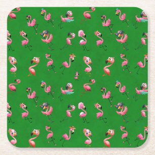 Flamingos Kartonnen Onderzetters