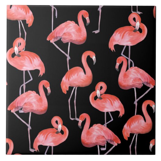 Flamingo's Keramische Tegels Tegeltje (Voorkant)