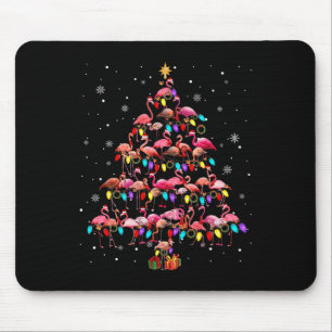 Flamingo's Kerstboom X-mas Lights Santa Elf Fl Muismat