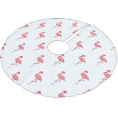 Flamingo's Kerstman Patroon Kerstboom Rok (Gekanteld)