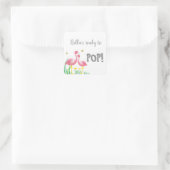 Flamingo's Klaar voor POP Baby shower Sticker (Tas)