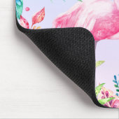 Flamingo's & Kleurrijke tropische bloemen Muismat (Hoek)