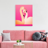 Flamingos kunst aan de muur canvas afdruk (Insitu (Woonkamer))