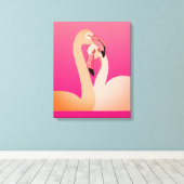 Flamingos kunst aan de muur canvas afdruk (Insitu (Houten vloer))