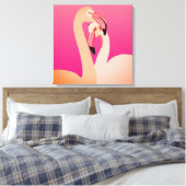Flamingos kunst aan de muur canvas afdruk (Insitu (Slaapkamer))
