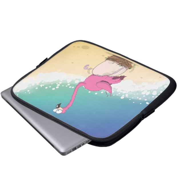 flamingos laptop sleeve (Voorkant onderkant)